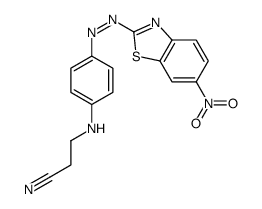 3-[4-[(6-nitro-1,3-benzothiazol-2-yl)diazenyl]anilino]propanenitrile结构式