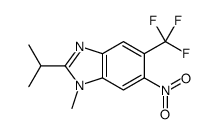 1-methyl-6-nitro-2-propan-2-yl-5-(trifluoromethyl)benzimidazole结构式