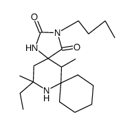 3-butyl-14-ethyl-6,14-dimethyl-1,3,13-triaza-dispiro[4.1.5.3]pentadecane-2,4-dione Structure