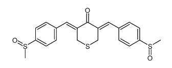 3,5-Bis-[1-(4-methanesulfinyl-phenyl)-meth-(Z)-ylidene]-tetrahydro-thiopyran-4-one Structure