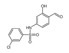 3-chloro-N-(4-formyl-3-hydroxyphenyl)benzenesulfonamide结构式