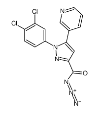 1-(3,4-dichlorophenyl)-5-pyridin-3-ylpyrazole-3-carbonyl azide结构式