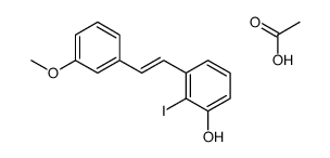 acetic acid,2-iodo-3-[2-(3-methoxyphenyl)ethenyl]phenol Structure