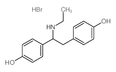 4-[1-ethylamino-2-(4-hydroxyphenyl)ethyl]phenol Structure