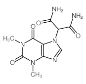 Propanediamide,2-(1,2,3,6-tetrahydro-1,3-dimethyl-2,6-dioxo-7H-purin-7-yl)-结构式