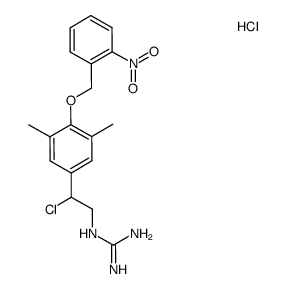 N-(2-chloro-{3,5-dimethyl-4-[(2-nitrobenzyl)oxy]phenyl}ethyl)guanidinium hydrochloride结构式