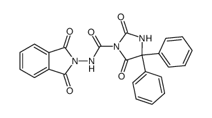2,5-dioxo-4,4-diphenyl-imidazolidine-1-carboxylic acid phthalimidoamide结构式