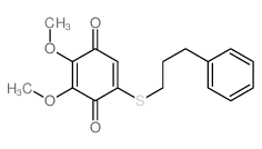 2,5-Cyclohexadiene-1,4-dione,2,3-dimethoxy-5-[(3-phenylpropyl)thio]- picture