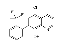 5-chloro-7-[2-(trifluoromethyl)phenyl]quinolin-8-ol结构式