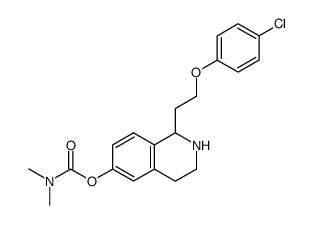 dimethylcarbamic acid 1-[2-(4-chlorophenoxy)ethyl]-1,2,3,4-tetrahydroisoquinolin-6-yl ester结构式