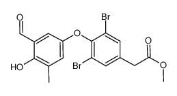 methyl[3,5-dibromo-4-(3-formyl-4-hydroxy-5-methylphenoxy)phenyl]acetate Structure