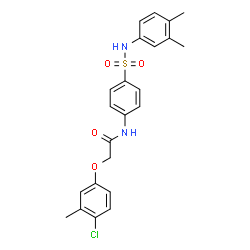 2-(4-chloro-3-methylphenoxy)-N-(4-{[(3,4-dimethylphenyl)amino]sulfonyl}phenyl)acetamide structure