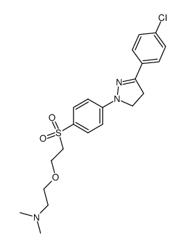 2-[2-[[4-[3-(4-chlorophenyl)-4,5-dihydro-1H-pyrazol-1-yl]phenyl]sulphonyl]ethoxy]ethyl(dimethyl)amine Structure