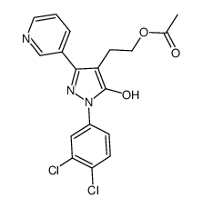 2-(1-(3,4-dichlorophenyl)-5-hydroxy-3-(pyridin-3-yl)-1H-pyrazol-4-yl)ethyl acetate结构式