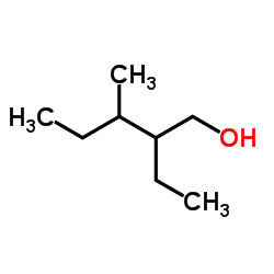 2-ethyl-3-Methylpentan-1-ol结构式