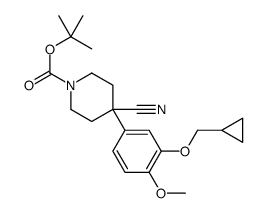 1-BOC-4-CYANO-4-[3-(CYCLOPROPYLMETHOXY)-4-METHOXYPHENYL]-PIPERIDINE structure