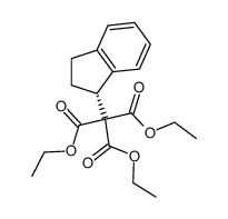 triethyl (1R)-2,3-dihydro-1H-inden-1-ylmethanetricarboxylate结构式