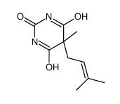 5-Methyl-5-(3-methyl-2-butenyl)-2,4,6(1H,3H,5H)-pyrimidinetrione结构式