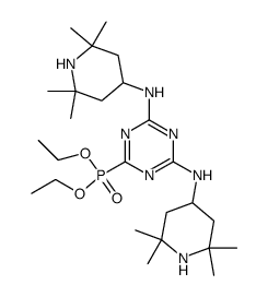 2-(Diethylphosphono)-4,6-bis-[(2,2,6,6-tetramethyl-piperidin-4-yl)-amino]-1,3,5-triazine结构式