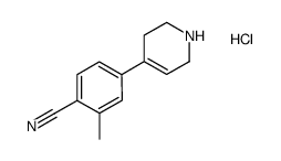 2-methyl-4-(1,2,3,6-tetrahydropyridin-4-yl) benzonitrile hydrochloride Structure