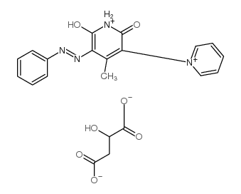 1',2'-dihydro-6'-hydroxy-4'-methyl-2'-oxo-5'-(phenylazo)-1,3'-bipyridinium malate Structure