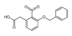 3-benzyloxy-2-nitrophenyl-acetic acid结构式