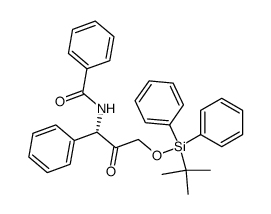 (S)-N-1-(3-[(1-tert-butyl)-1,1-diphenylsilyl]oxy-2-oxo-1-phenylpropyl)benzamide结构式