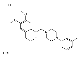 1-[(6,7-dimethoxy-3,4-dihydro-1H-isochromen-1-yl)methyl]-4-(3-methylphenyl)piperazine,dihydrochloride Structure