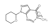 1H-Pyrazole-4-carboxamide,5-(3,3-dimethyl-1-triazen-1-yl)-1-(tetrahydro-2H-pyran-2-yl)- Structure