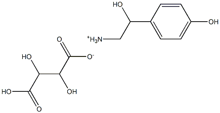 ()-p,β-dihydroxyphenethylammonium [R-(R*,R*)]-hydrogen tartrate结构式