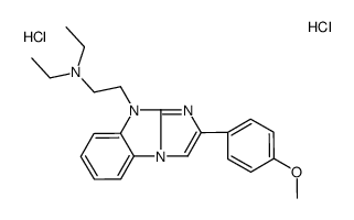 N,N-diethyl-2-[2-(4-methoxyphenyl)imidazo[1,2-a]benzimidazol-4-yl]ethanamine,dihydrochloride结构式