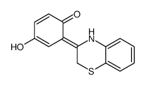 6-(4H-1,4-benzothiazin-3-ylidene)-4-hydroxycyclohexa-2,4-dien-1-one结构式