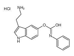 2-[5-(phenylcarbamoyloxy)-1H-indol-3-yl]ethylazanium,chloride Structure