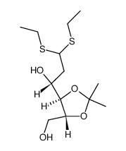 2-deoxy-4,5-O-isopropylidene-D-lyxo-hexose diethyl dithioacetal Structure