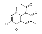 8-acetyl-3-chloro-1,6-dimethyl-1H,8H-pyrido[2,3-c]pyridazine-4,7-dione Structure