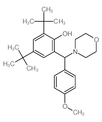 2-[(4-methoxyphenyl)-morpholin-4-yl-methyl]-4,6-ditert-butyl-phenol Structure