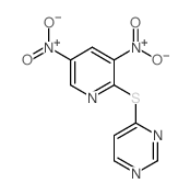 Pyrimidine,4-[(3,5-dinitro-2-pyridinyl)thio]-结构式