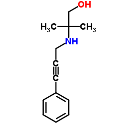 2-Methyl-2-[(3-phenyl-2-propyn-1-yl)amino]-1-propanol Structure