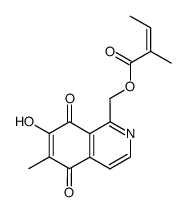 (5,8-dihydro-7-hydroxy-6-methyl-5,8-dioxo-1-isoquinolinyl)methyl (2Z)-2-methyl-2-butenoate结构式