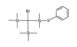 Brom[dimethyl(phenylthio)silyl]bis(trimethylsilyl)methan Structure