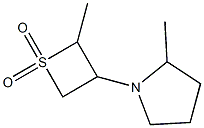 Pyrrolidine, 2-methyl-1-(2-methyl-3-thietanyl)-, S,S-dioxide, stereoisomer (8CI) Structure