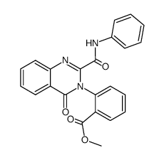 2-(4-Oxo-2-phenylcarbamoyl-4H-quinazolin-3-yl)-benzoic acid methyl ester结构式