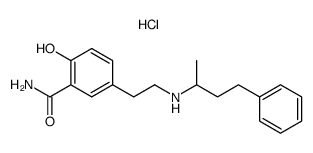 (R,S)-2-hydroxy-5-[2-[(1-methyl-3-phenylpropyl)amino]ethyl]benzamide hydrochloride结构式