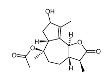 (3S,3aS,6R,6aR,9bS)-8-hydroxy-3,6,9-trimethyl-2-oxo-2,3,3a,4,5,6,6a,7,8,9b-decahydroazuleno[4,5-b]furan-6-yl acetate结构式