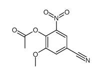 4-acetoxy-3-methoxy-5-nitro-benzonitrile结构式