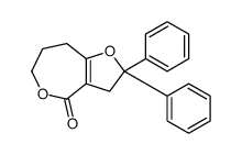 2,2-diphenyl-3,6,7,8-tetrahydrofuro[3,2-c]oxepin-4-one结构式