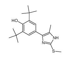 4-(3,5-di-tert-butyl-4-hydroxyphenyl)-5-methyl-2-methylthioimidazole Structure