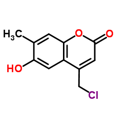 4-CHLOROMETHYL-6-HYDROXY-7-METHYL-CHROMEN-2-ONE结构式