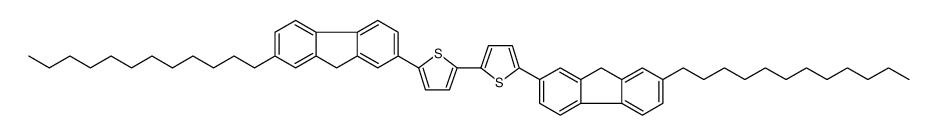 5,5'-双(7-十二烷基-9H-芴-2-基)-2,2'-联噻吩结构式