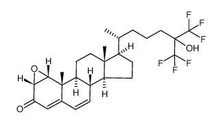 26,26,26,27,27,27-hexafluoro-25-hydroxy-1α,2α-epoxycholest-4,6-dien-3-one Structure